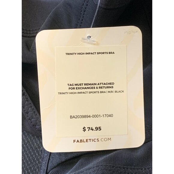 Fabletics Trinity High-Impact Sports Bra Size Medium M Black Women Athletic New - Picture 6 of 6